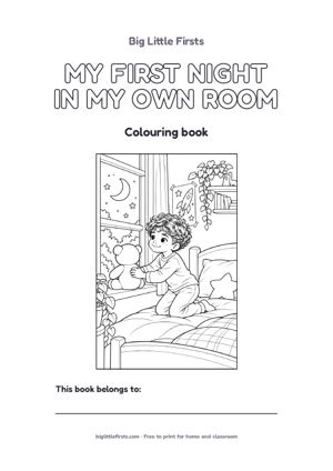 Colouring page 1: Cover: this book belongs to…